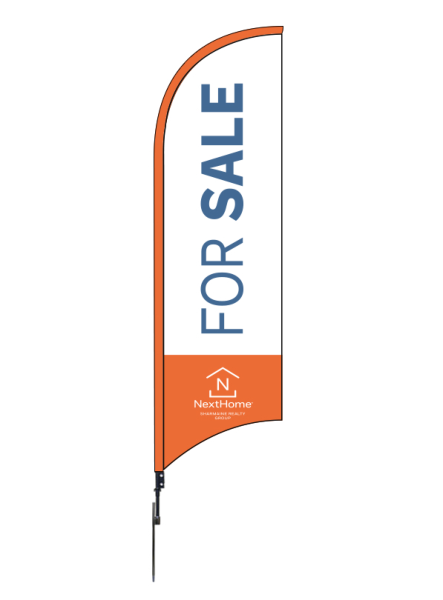 For Sale Feather Flag Unit, 12-Foot- Printed on both sides